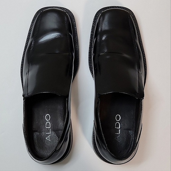 Aldo Men's Black Leather Loafer, Size 41 ~ VGUC - Picture 11 of 14